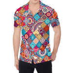 Ethnic Bohemian Mandala Pattern Print Men's Shirt
