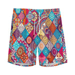 Ethnic Bohemian Mandala Pattern Print Men's Sports Shorts
