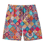 Ethnic Bohemian Mandala Pattern Print Men's Swim Trunks