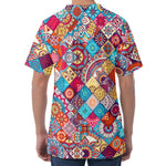 Ethnic Bohemian Mandala Pattern Print Men's Velvet T-Shirt