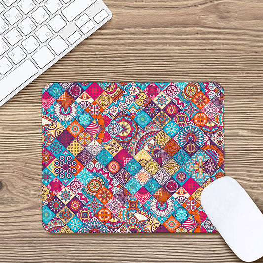 Ethnic Bohemian Mandala Pattern Print Mouse Pad