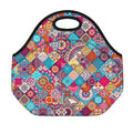 Ethnic Bohemian Mandala Pattern Print Neoprene Lunch Bag