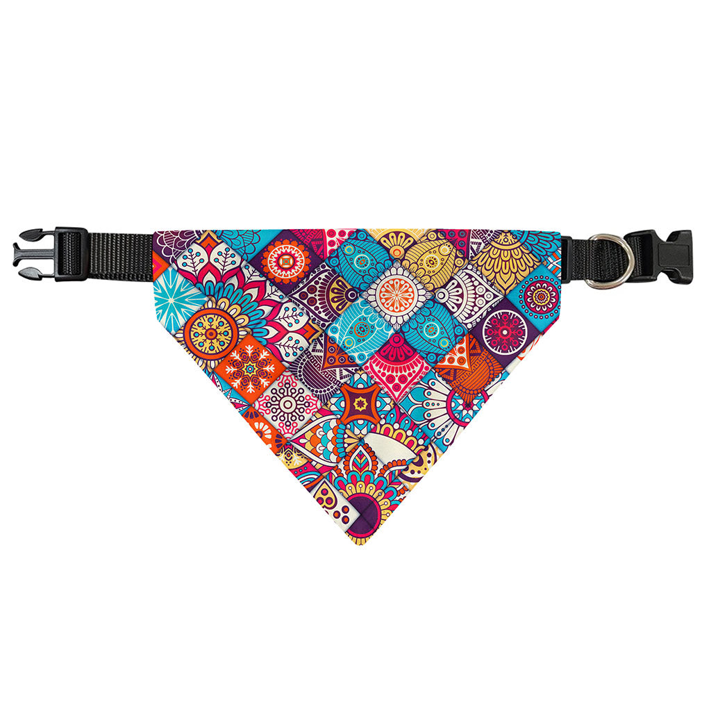 Ethnic Bohemian Mandala Pattern Print Over The Collar Dog Bandana