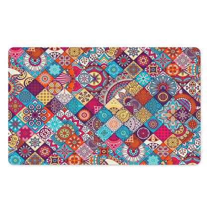 Ethnic Bohemian Mandala Pattern Print Polyester Doormat