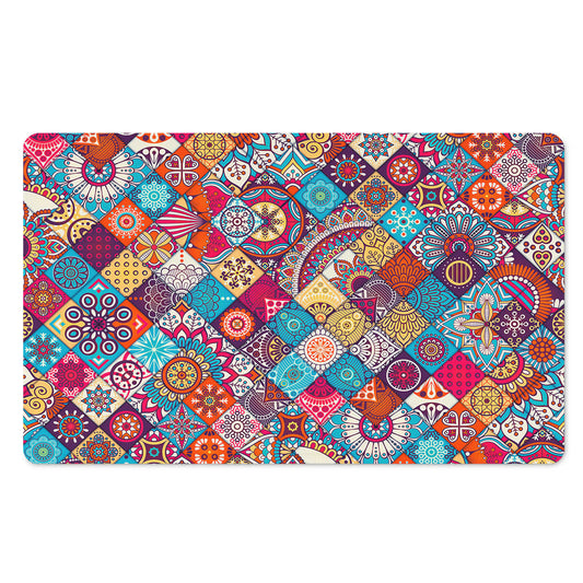 Ethnic Bohemian Mandala Pattern Print Polyester Doormat