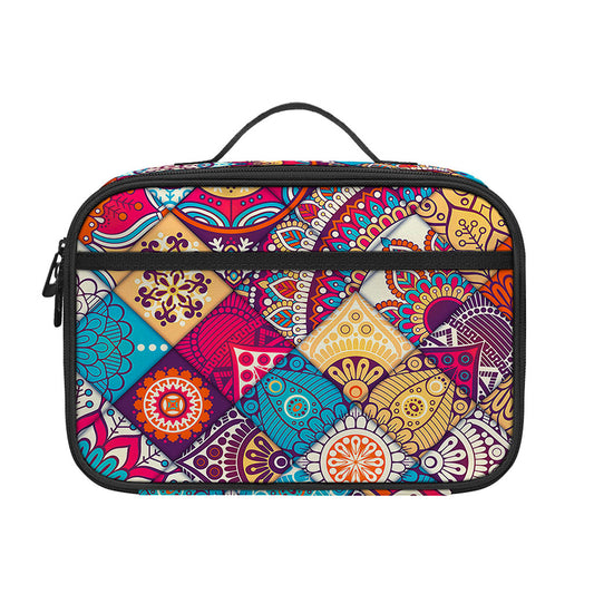 Ethnic Bohemian Mandala Pattern Print Portable Lunch Bag
