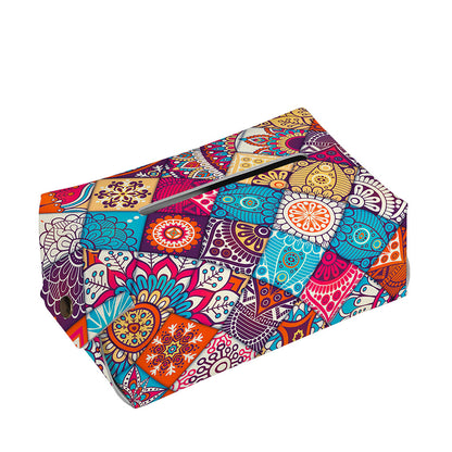 Ethnic Bohemian Mandala Pattern Print Rectangle Tissue Box Cover