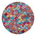 Ethnic Bohemian Mandala Pattern Print Round Blanket