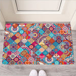 Ethnic Bohemian Mandala Pattern Print Rubber Doormat