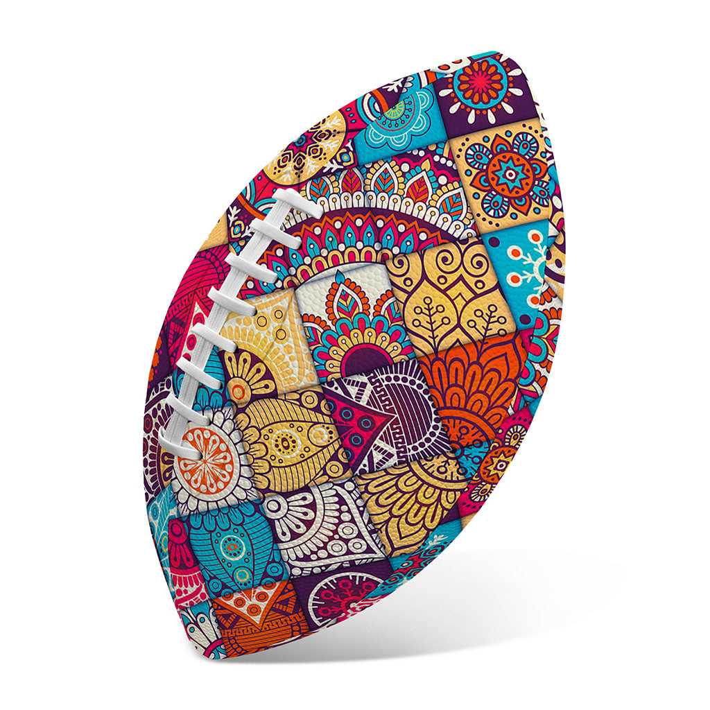 Ethnic Bohemian Mandala Pattern Print Rugby Ball