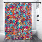Ethnic Bohemian Mandala Pattern Print Shower Curtain