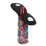 Ethnic Bohemian Mandala Pattern Print Single Neoprene Wine Tote