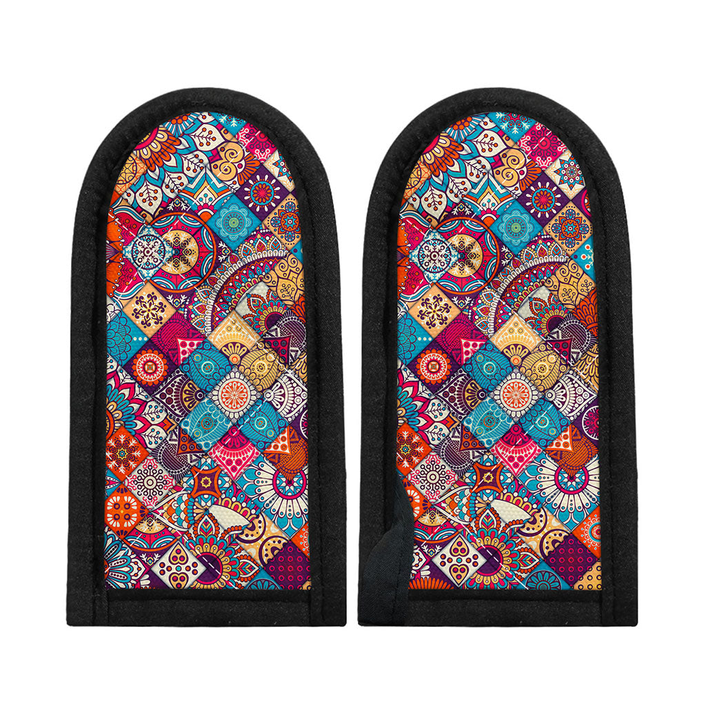 Ethnic Bohemian Mandala Pattern Print Skillet Handle Cover