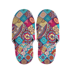 Ethnic Bohemian Mandala Pattern Print Slippers