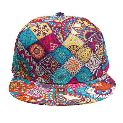 Ethnic Bohemian Mandala Pattern Print Snapback Cap