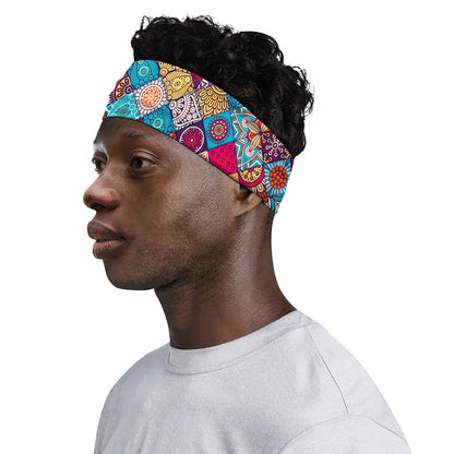 Ethnic Bohemian Mandala Pattern Print Sports Headband