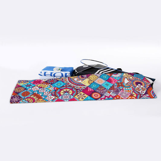 Ethnic Bohemian Mandala Pattern Print Sports Towel