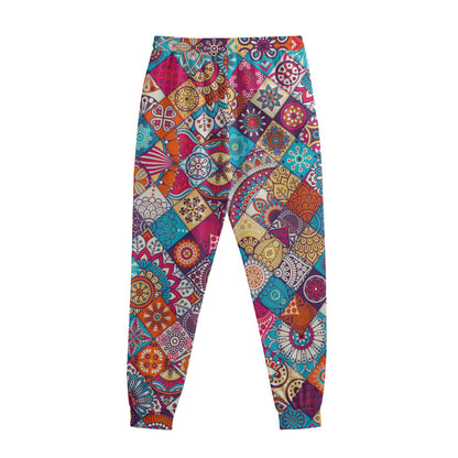 Ethnic Bohemian Mandala Pattern Print Sweatpants