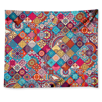 Ethnic Bohemian Mandala Pattern Print Tapestry