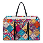 Ethnic Bohemian Mandala Pattern Print Utility Tote Bag