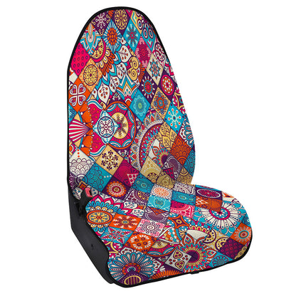 Ethnic Bohemian Mandala Pattern Print Waterproof Car Seat Cover