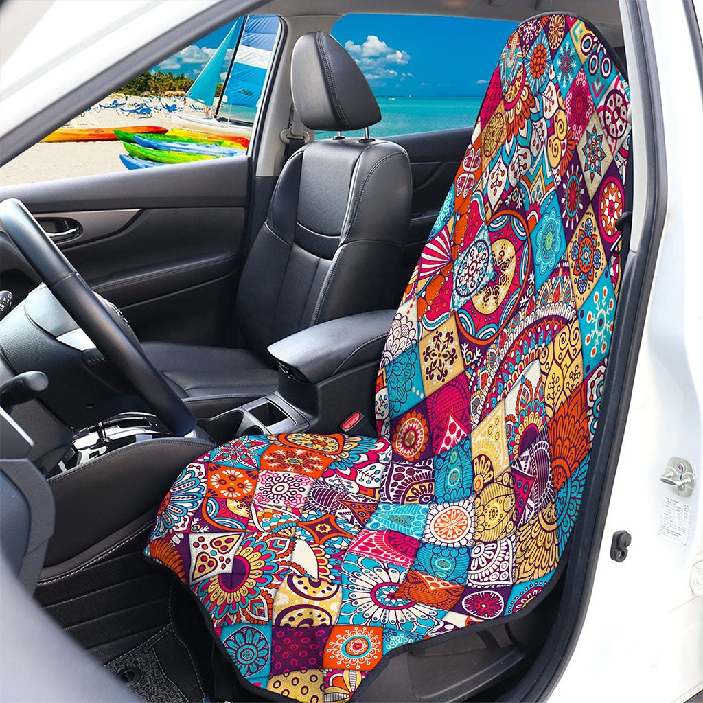 Ethnic Bohemian Mandala Pattern Print Waterproof Car Seat Cover