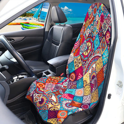 Ethnic Bohemian Mandala Pattern Print Waterproof Car Seat Cover