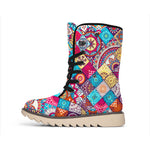 Ethnic Bohemian Mandala Pattern Print Winter Boots