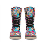 Ethnic Bohemian Mandala Pattern Print Winter Boots