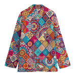 Ethnic Bohemian Mandala Pattern Print Women's Blazer