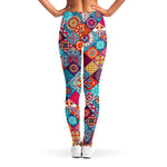 Ethnic Bohemian Mandala Pattern Print Women's Leggings