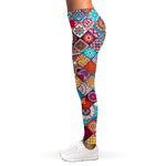 Ethnic Bohemian Mandala Pattern Print Women's Leggings