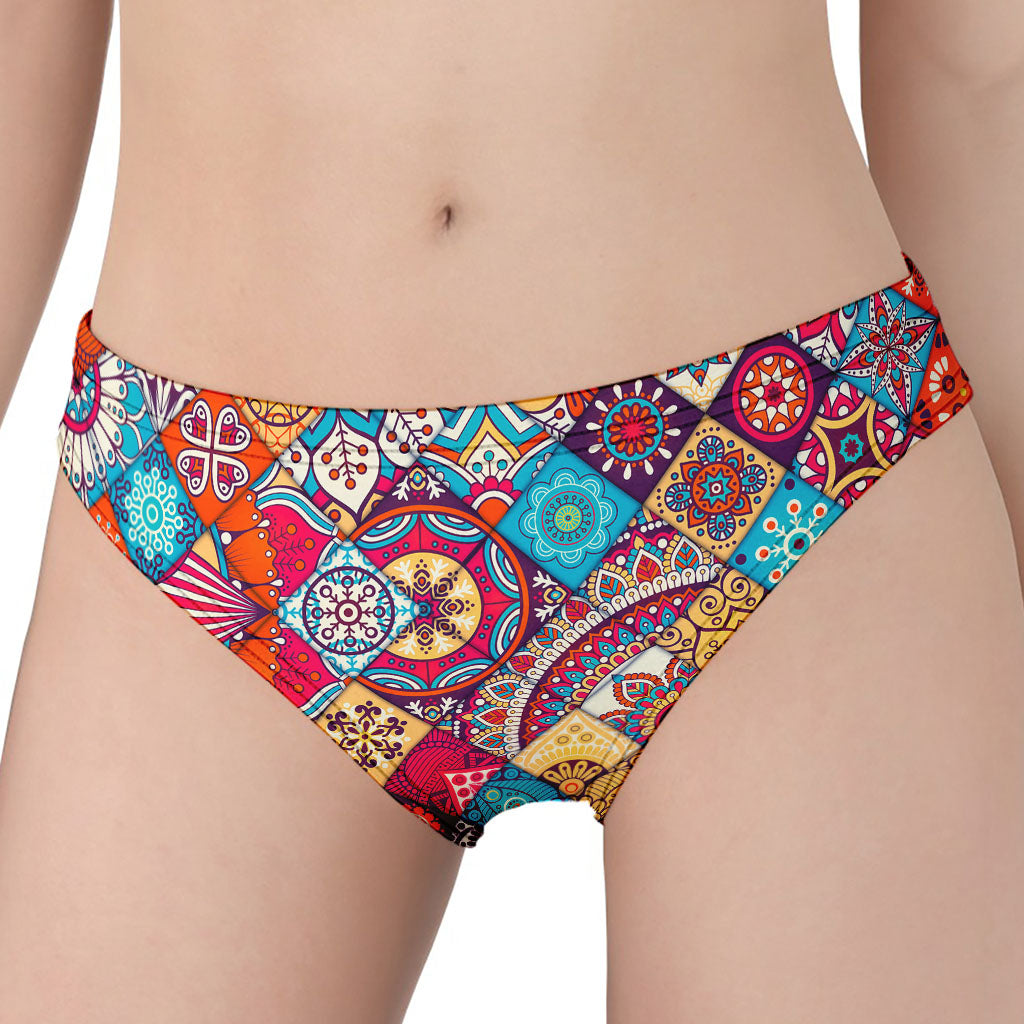 Ethnic Bohemian Mandala Pattern Print Women's Panties