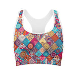 Ethnic Bohemian Mandala Pattern Print Women's Sports Bra