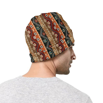 Ethnic Boho Tribal Pattern Print Beanie