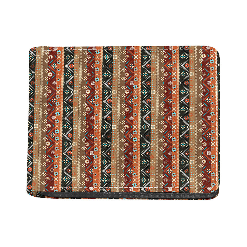 Ethnic Boho Tribal Pattern Print Bifold Wallet