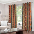 Ethnic Boho Tribal Pattern Print Dimout Grommet Curtains