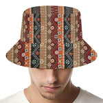 Ethnic Boho Tribal Pattern Print Bucket Hat