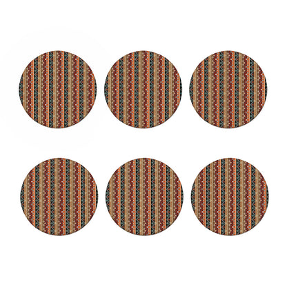 Ethnic Boho Tribal Pattern Print Coaster Set