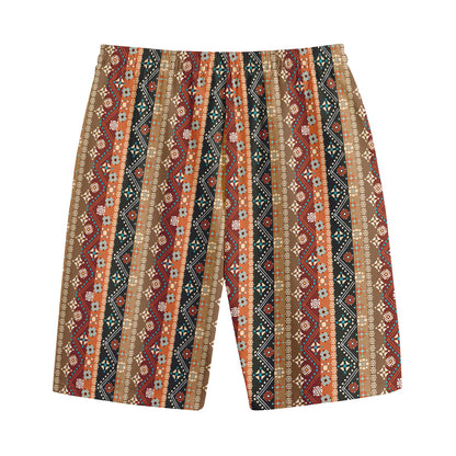Ethnic Boho Tribal Pattern Print Cotton Shorts