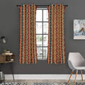 Ethnic Boho Tribal Pattern Print Grommet Curtain Panels