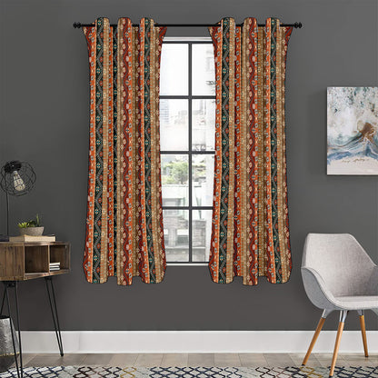 Ethnic Boho Tribal Pattern Print Curtain