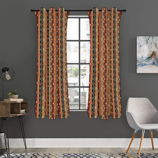 Ethnic Boho Tribal Pattern Print Curtain