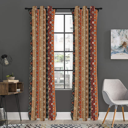 Ethnic Boho Tribal Pattern Print Curtain
