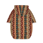 Ethnic Boho Tribal Pattern Print Dog Zip Up Hoodie