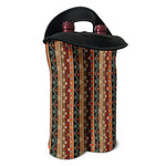 Ethnic Boho Tribal Pattern Print Double Neoprene Wine Tote