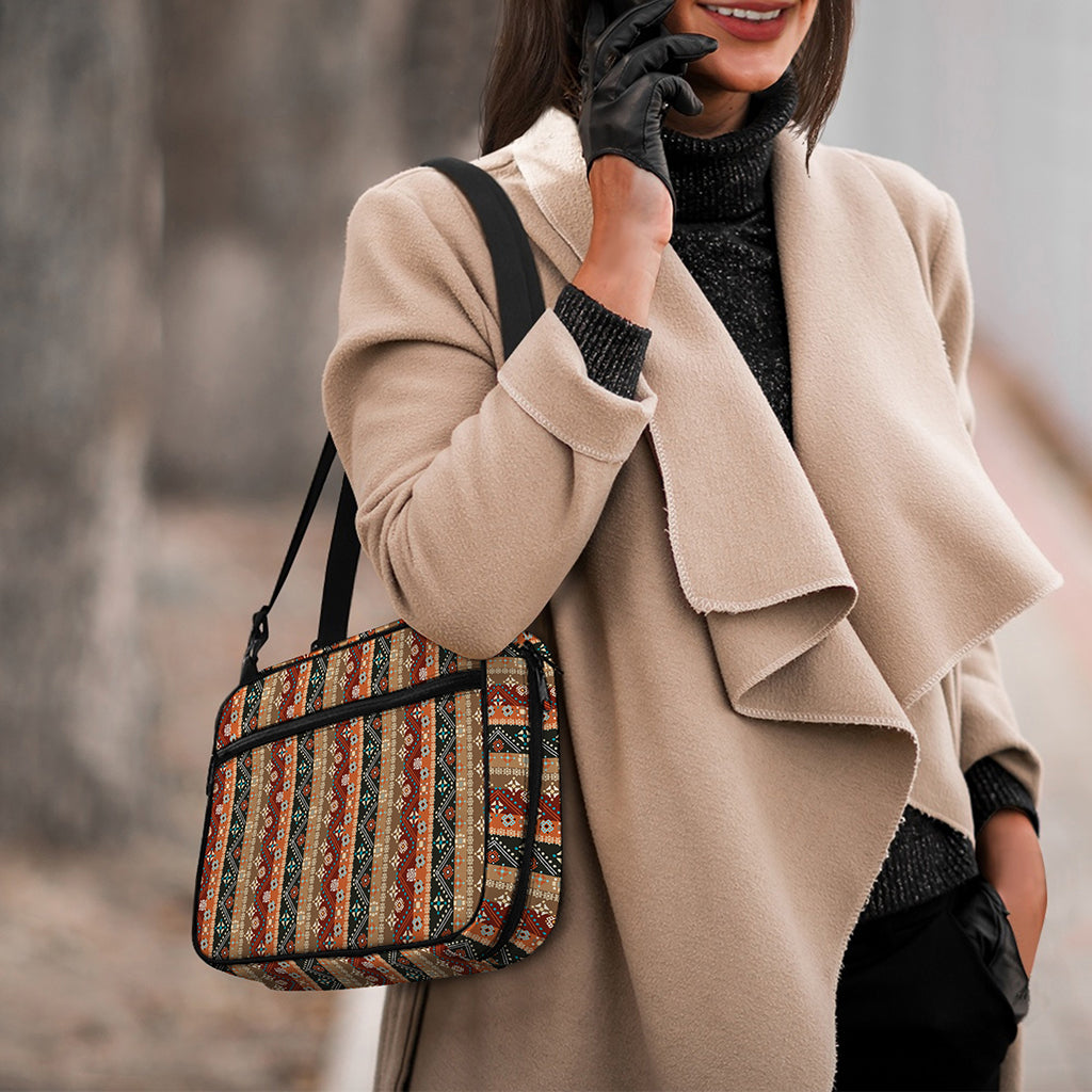Ethnic Boho Tribal Pattern Print Double Strap Bible Bag