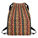 Ethnic Boho Tribal Pattern Print Drawstring Backpack