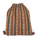 Ethnic Boho Tribal Pattern Print Drawstring Bag
