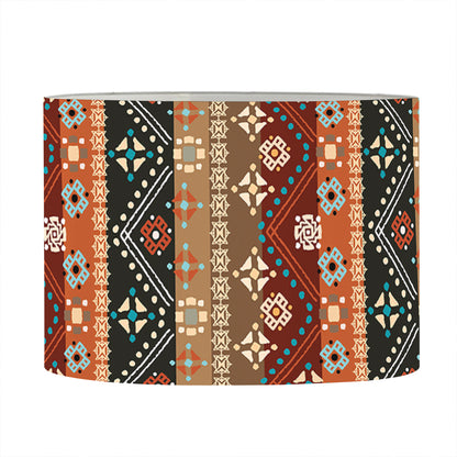 Ethnic Boho Tribal Pattern Print Drum Lamp Shade